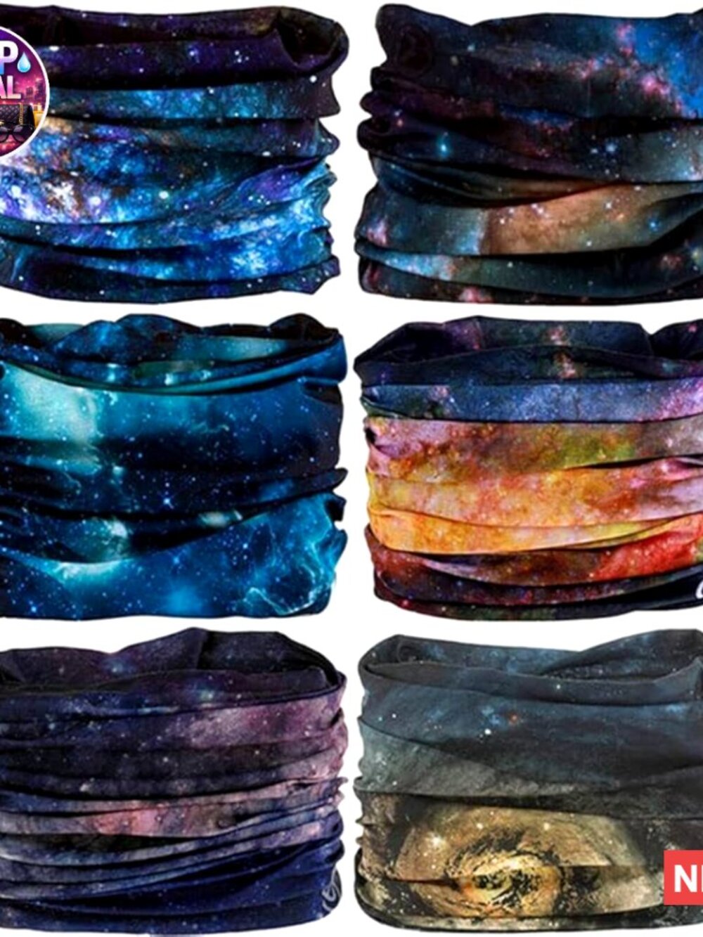 100% Polyester Microfiber Headband Neck Gaiter Magic Scarf 12-in-1
